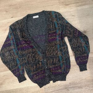 Vintage J. J. Cochran long sleeve grandpa sweater cardigan size XL